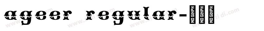 ageer regular字体转换